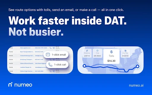 Numeo Spot: Optimiza tu Dispatch en DAT con IA – Descarga Hoy - Screenshot 3