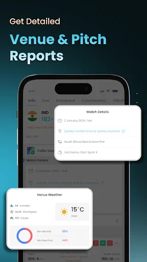 Cricket LineX: Marcador de Cricket en Vivo y Resultados Rápidos - Screenshot 6