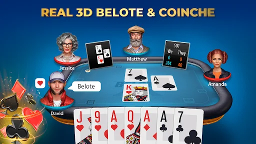 Descarga Belote & Coinche by Pokerist: El Mejor Juego de Cartas - Screenshot 11