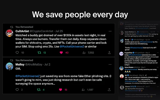 Pocket Universe: Protege tus activos y cripto de estafas web3 - Screenshot 4