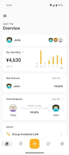 Descarga Bill Bear Gratis – Gestiona tus Gastos Compartidos Fácilmente - Screenshot 1