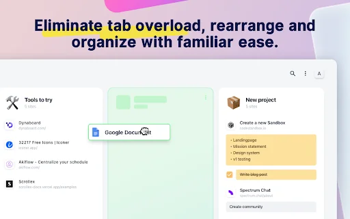 tabExtend: Gestiona tus pestañas y aumenta tu productividad hoy - Screenshot 2