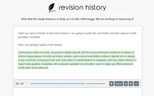 Revision History: Monitorea el Proceso de Escritura en Google Docs - Screenshot 3