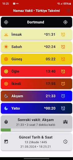 Descargar Türkiye Takvimi: Horarios de Oración y Qibla Gratis - Screenshot 1