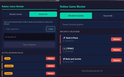 Roblox Game Blocker: Filtra juegos no deseados – Descarga Gratis - Screenshot 2