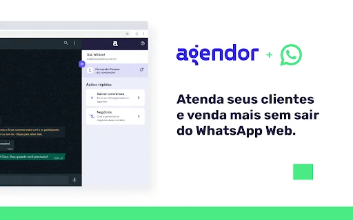 CRM para WhatsApp Web de Agendor: Gestiona tus Leads Fácilmente - Screenshot 1